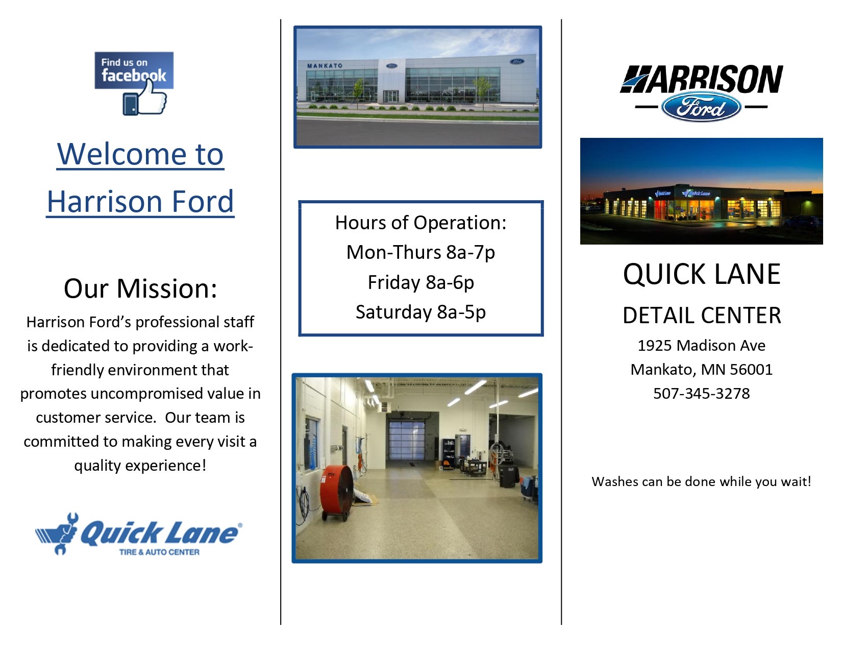 banner image of detailing information at Harrison Ford